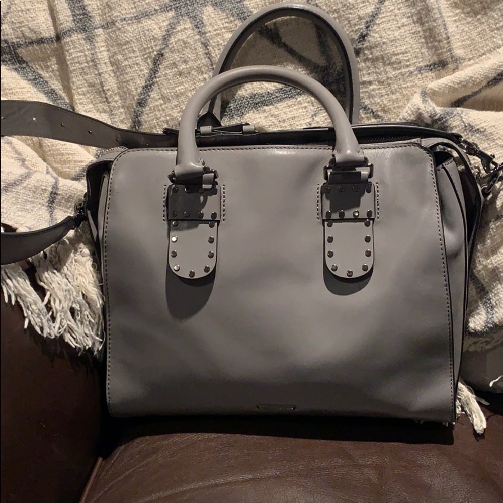 Rebecca Minkoff cross body handbag, color is grey